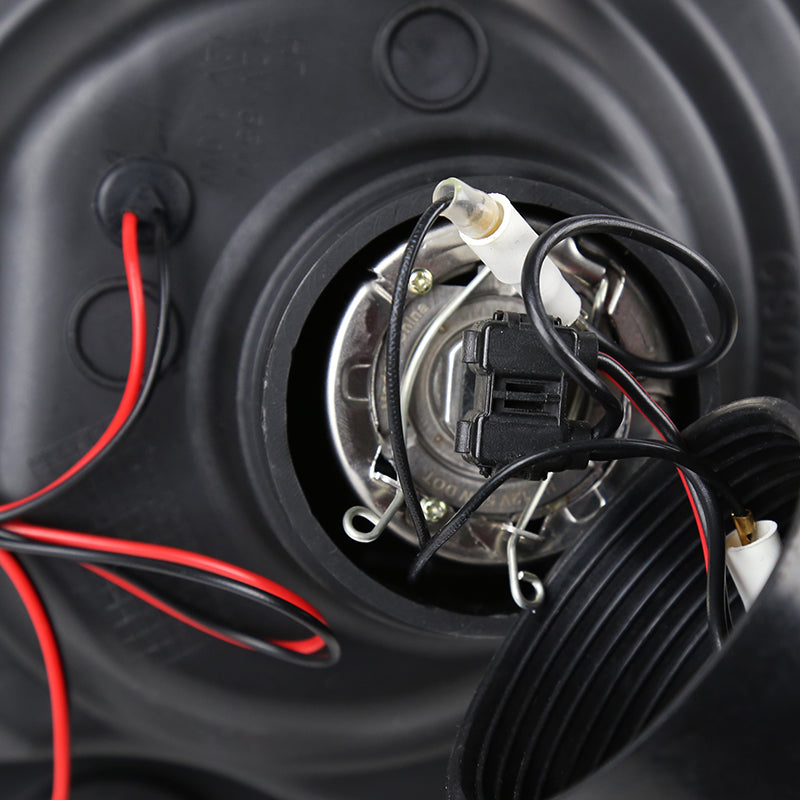1997-2001 Jeep Cherokee Halo Projector Headlights w/ SMD LED Light Strip (Black Housing/Smoked Lens)