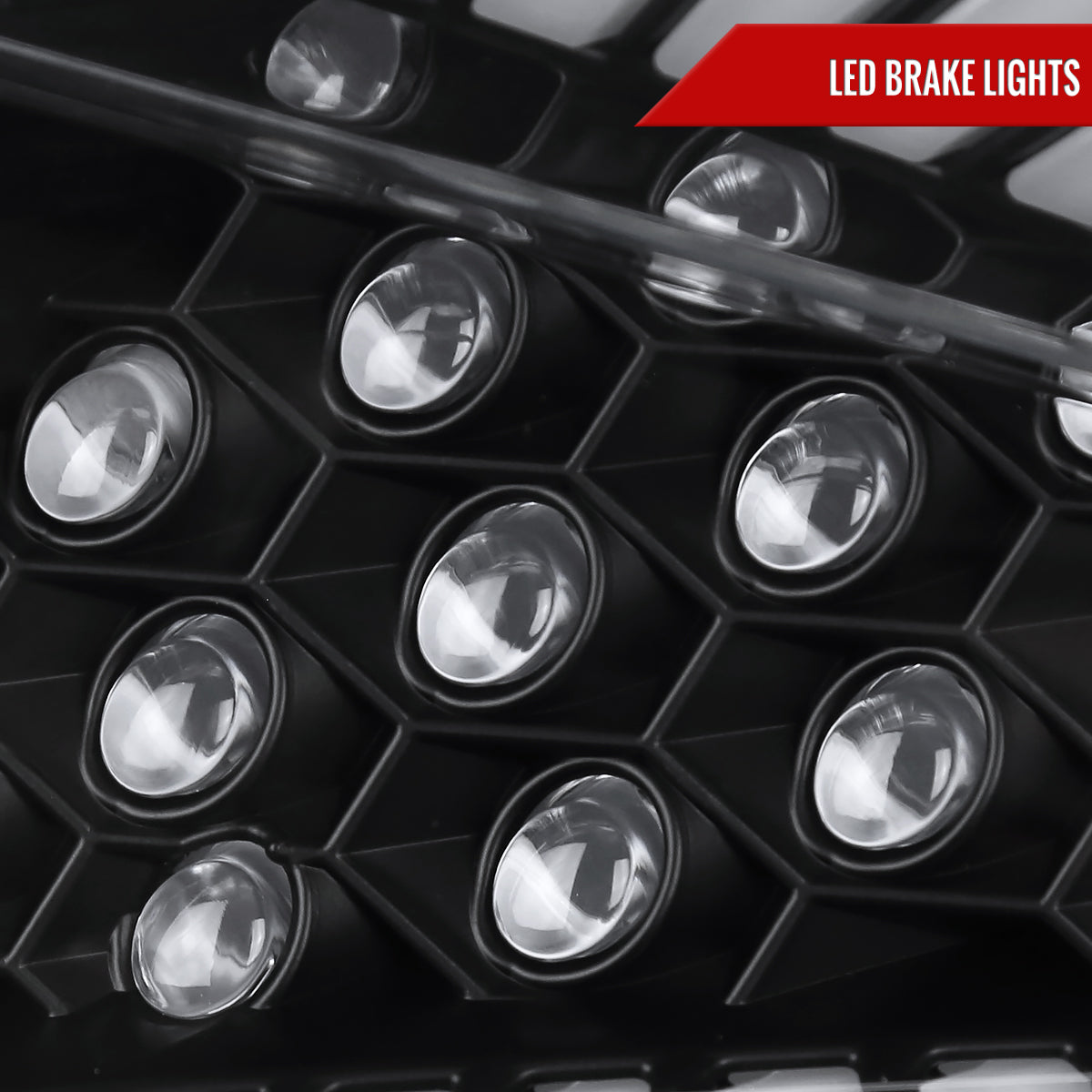 2016-2021 Honda Civic Sedan LED Tail Lights w/ Sequential Signal Lamps (Matte Black Housing/Clear Lens)