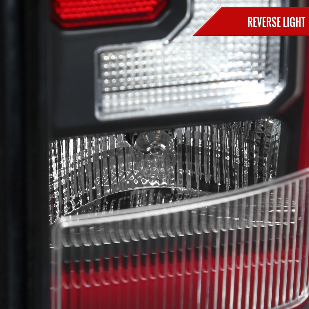 2007-2014 Chevrolet Tahoe/Suburban / 2007-2014 GMC Yukon/Yukon Denali Red LED Sequential Turn Signal Tail Lights (Matte Black Housing/Clear Lens)