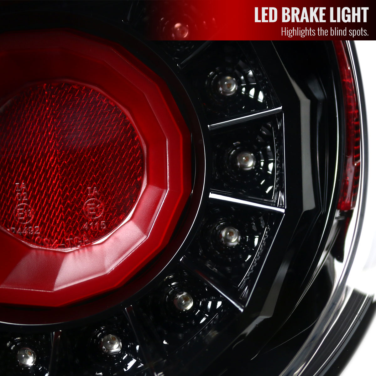 2012-2016 Scion FRS/ Subaru BRZ/ Toyota 86 Sequential LED Tail Lights (Jet Black Housing/Clear Lens)