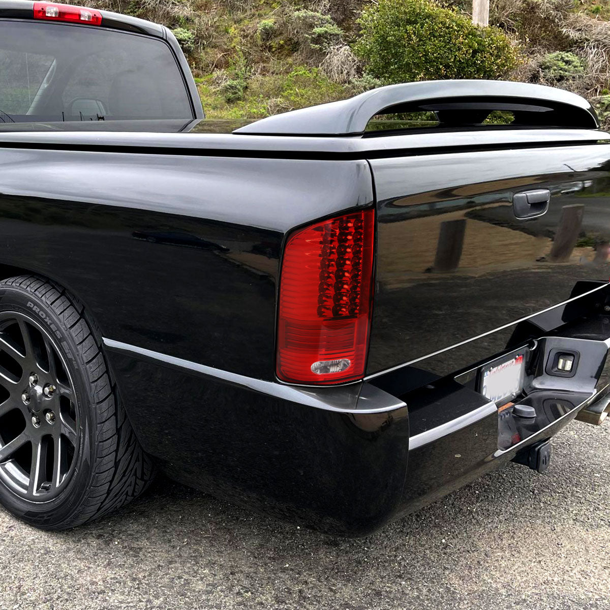 2002-2006 Dodge RAM V2 LED Tail Lights (Chrome Housing/Red Clear Lens)