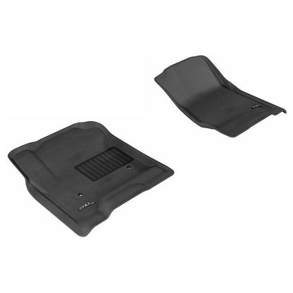 3D MAXpider KAGU 1st Row Floormat - Black | 2014-2020 Chevrolet Silverado Double Cab/Crew Cab (L1CH03911509)
