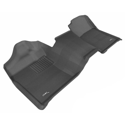 3D MAXpider KAGU 1st Row Floormat - Black | 2007-2013 Chevrolet/GMC Silverado/Sierra Regular Cab (L1CH05511509)
