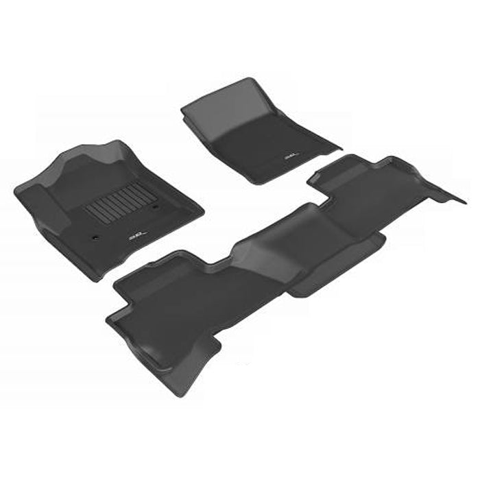 3D MAXpider KAGU 1st & 2nd & 3rd Row Floormats - Black | 2015-2020 Chevrolet Tahoe (L1CH06801509)