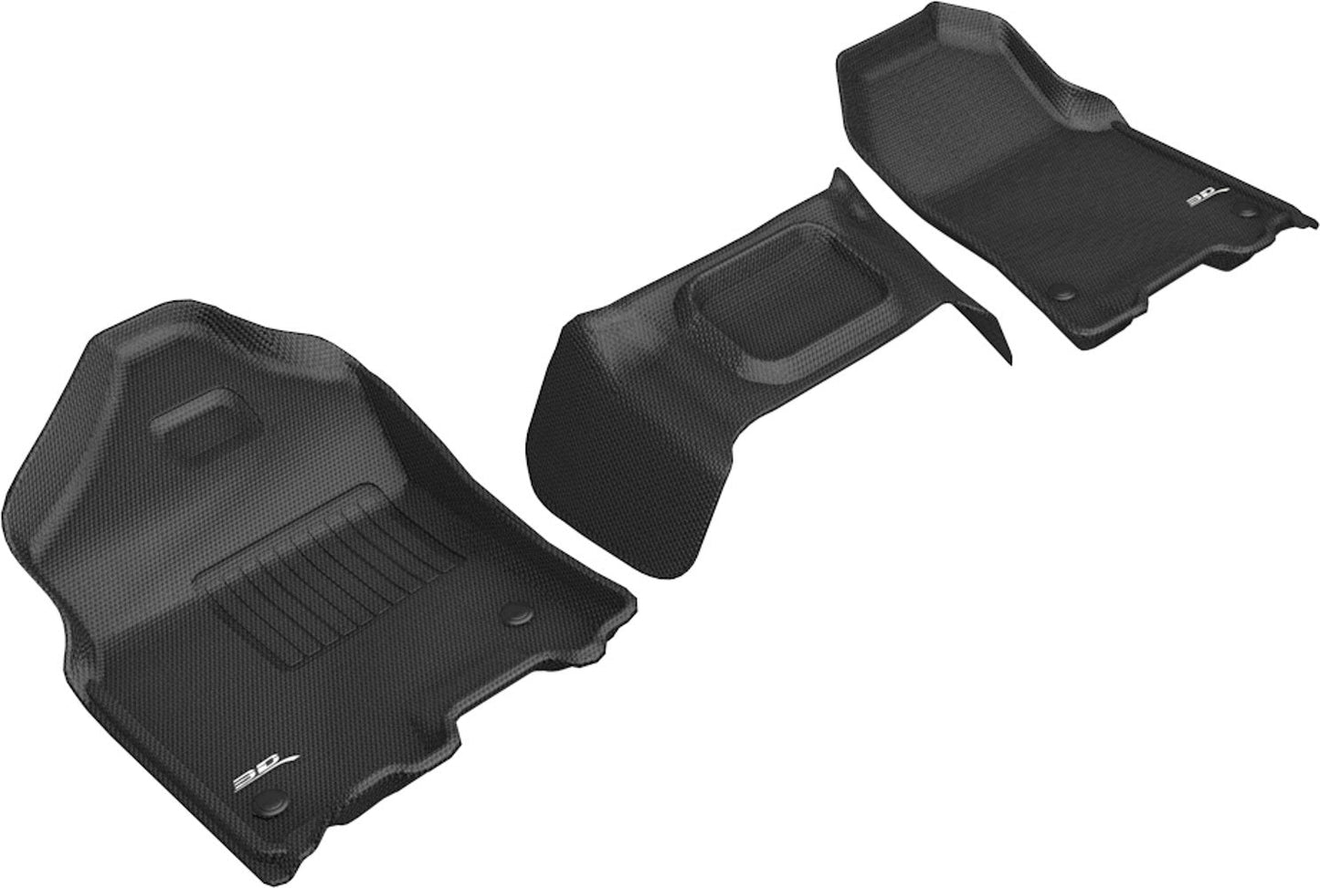 3D MAXpider KAGU 1st Row Floormat - Black | 2019-2020 Dodge Ram 1500 Crew Cab/Quad Cab (L1DG02711509)
