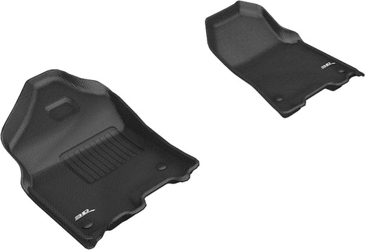 3D MAXpider KAGU 1st Row Floormat - Black | 2019-2020 Dodge Ram 1500 Crew Cab/Quad Cab (L1DG02811509)