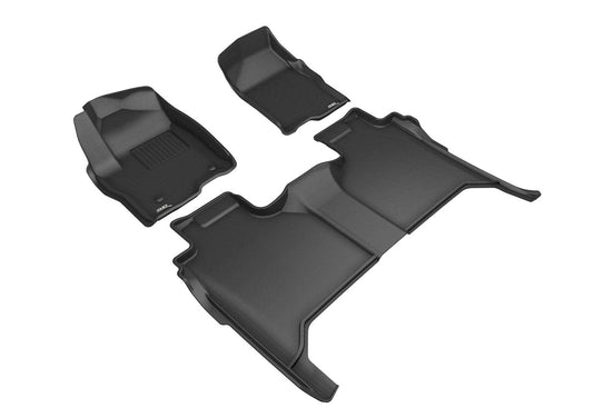 3D MAXpider KAGU 1st & 2nd Row Floormats - Black | 2019-2020 Chevrolet Silverado 1500 (L1GM02501509)