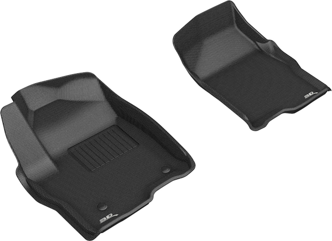 3D MAXpider KAGU 1st Row Floormat - Black | 2019-2020 GMC/Chevrolet Sierra 1500/Silverado 1500 (L1GM02511509)