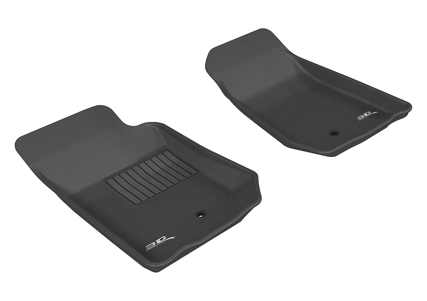 3D MAXpider KAGU 1st Row Floormat - Black | 2007-2013 Jeep Wrangler JK 2-Door/Unlimited (L1JP00311509)