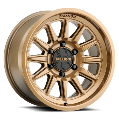 (set of 4) Method MR323 Gloss Bronze | 17x8.5" +25mm | 6x5.5in Wheel