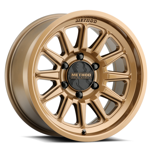 (set of 4) Method MR323 Gloss Bronze | 17x8.5" +25mm | 6x5.5in Wheel