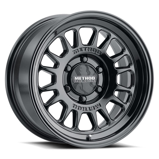 (set of 4) Method MR318 Gloss Black | 18x8.5" +35mm | 6x135mm Wheel