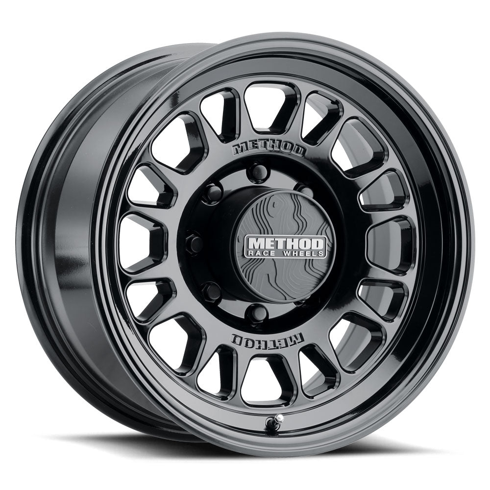 (set of 4) Method MR318 Gloss Black | 18x8.5" +35mm | 6x135mm Wheel