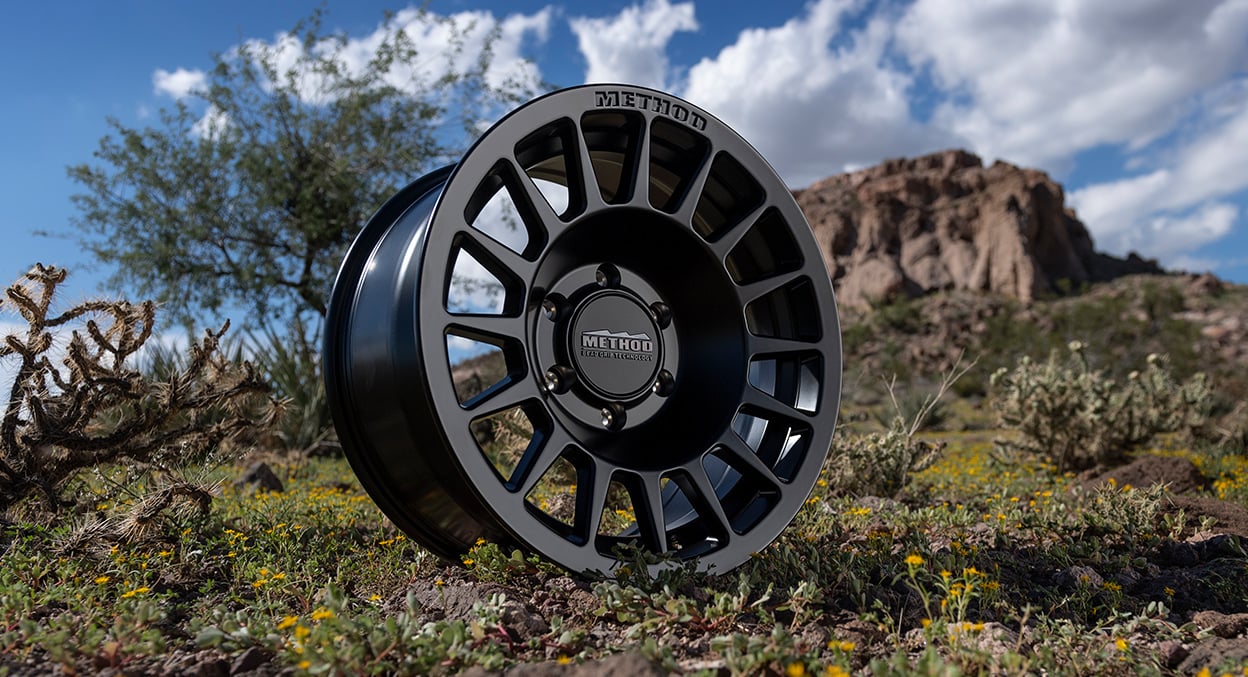 (set of 4) Method MR707 Matte Black | 18x9" +25mm | 5x150mm Wheel