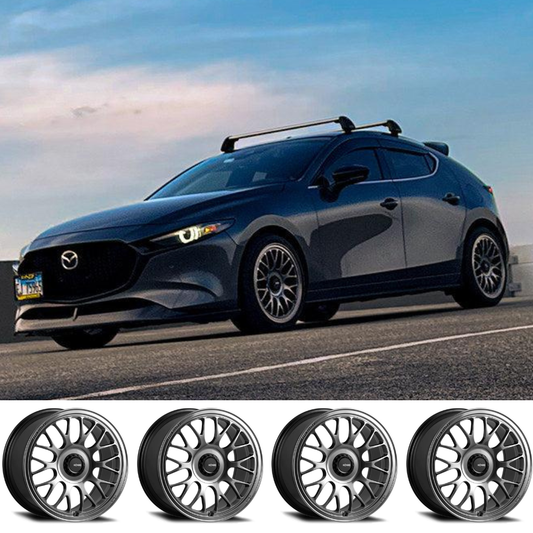 (set of 4) Konig MRK1 Hyper Carbon | 18x8.5 +35mm For Mazda 3