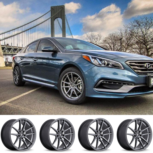 (set of 4) Konig Oversteer Opal | 18x8 +45mm For Hyundai Sonata