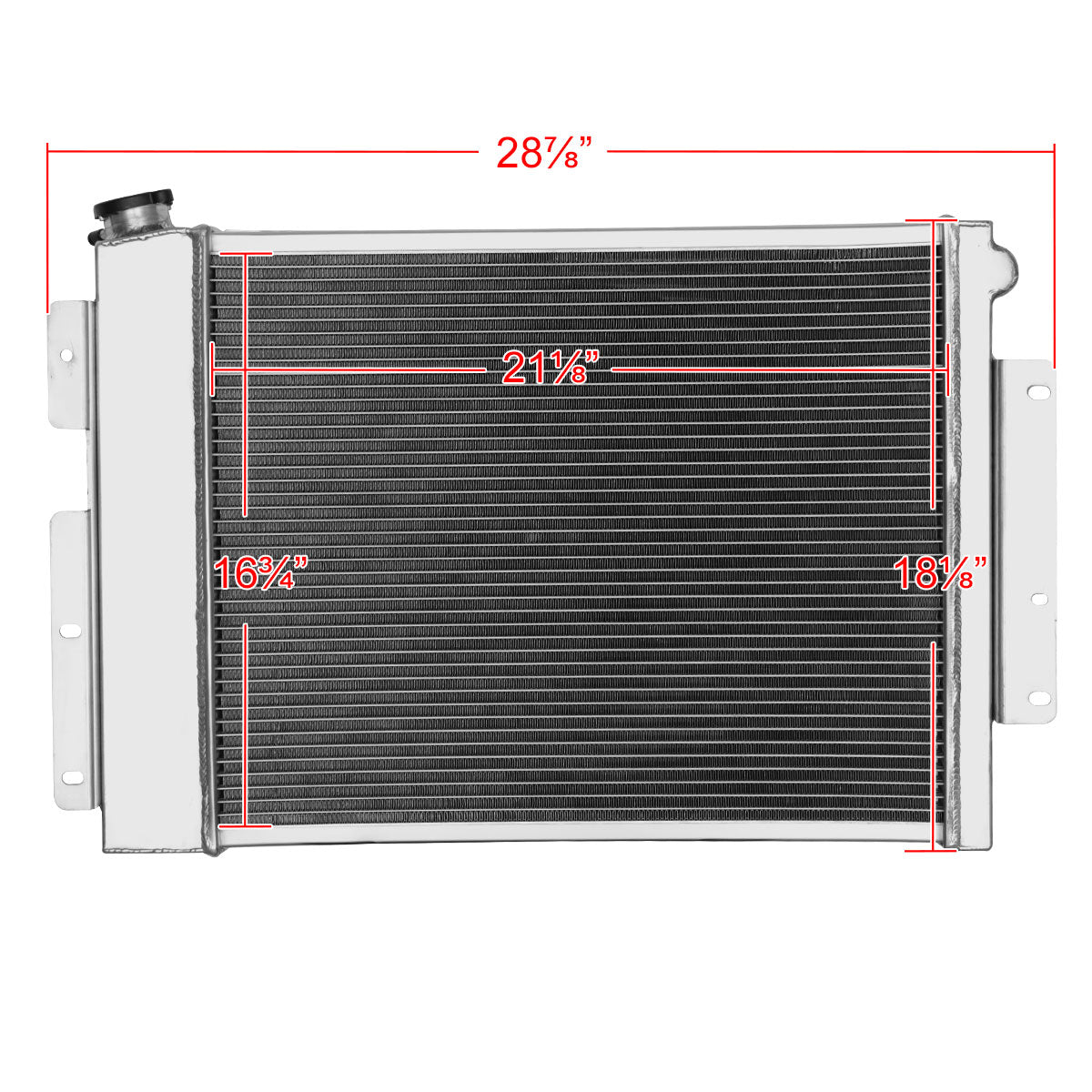 1967-1969 Chevrolet Camaro 4.1L L6 V8 3 Row Radiator with Fan Shroud