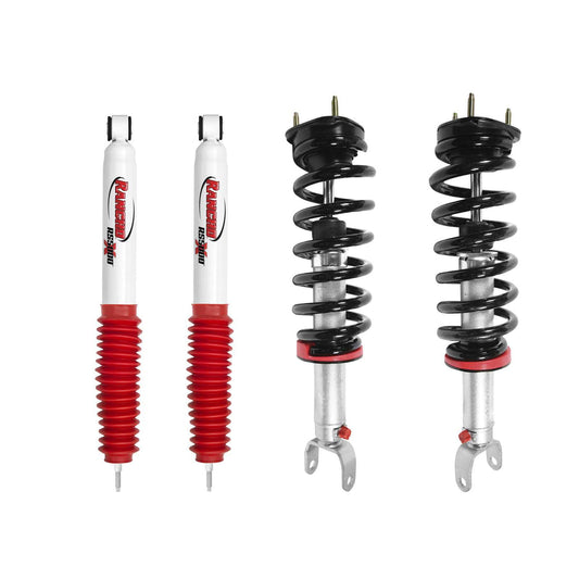 Rancho Quicklift Leveling Strut + Rear RS5000x Gas Shocks Set - 2019-2026 Ram 1500 4WD