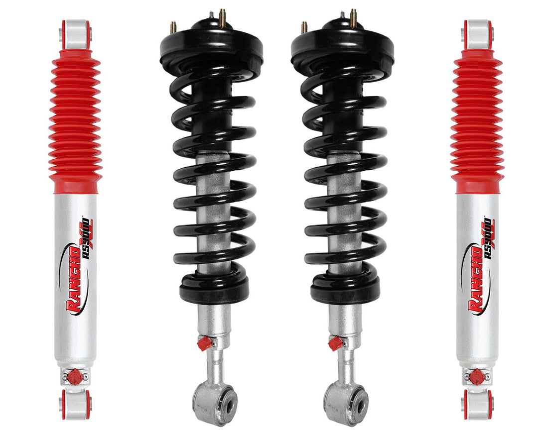 Rancho Quicklift Leveling Strut + RS9000XL Adjustable Shocks Set w/1.75" lift - 2004-2008 Ford F-150 RWD