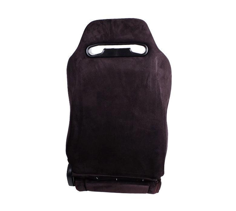 NRG Reclinable Racing Seat Suede with Red Stitching