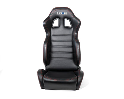 NRG Reclinable racing Seat Red Stitching