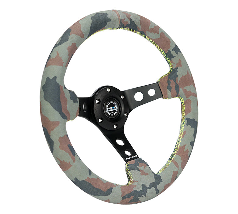 NRG 350MM 3" DEEP DISH WITH HOLES SUEDE