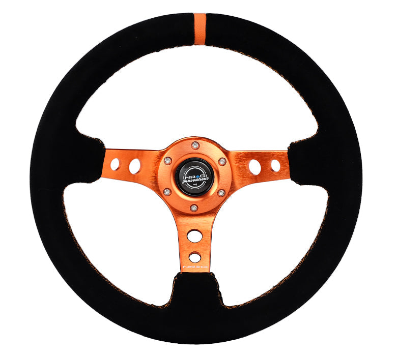 NRG 350MM 3" DEEP DISH WITH HOLES SUEDE