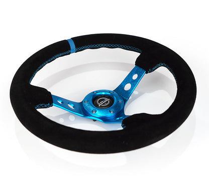 NRG 350MM 3" DEEP DISH WITH HOLES SUEDE