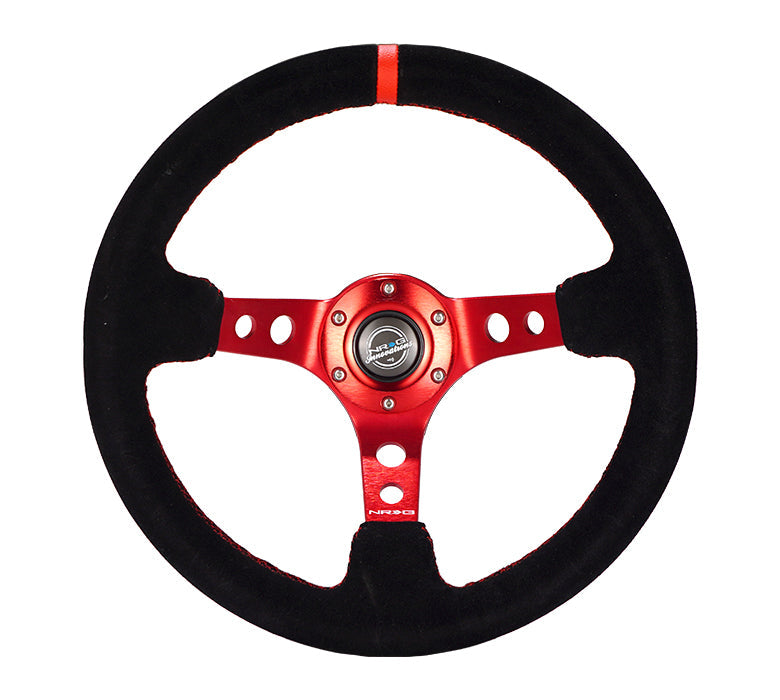 NRG 350MM 3" DEEP DISH WITH HOLES SUEDE