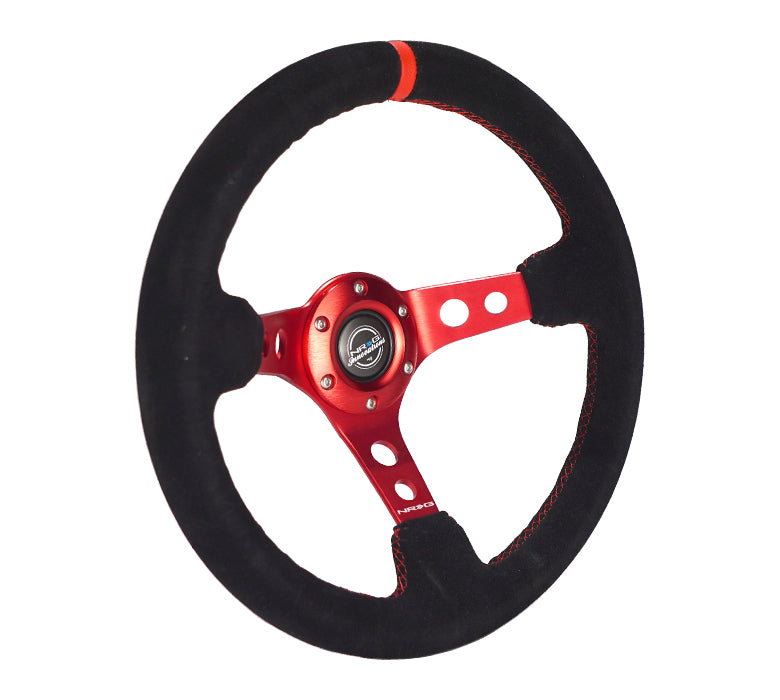 NRG 350MM 3" DEEP DISH WITH HOLES SUEDE