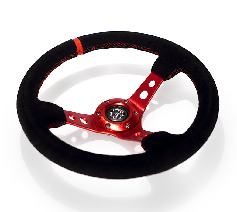 NRG 350MM 3" DEEP DISH WITH HOLES SUEDE