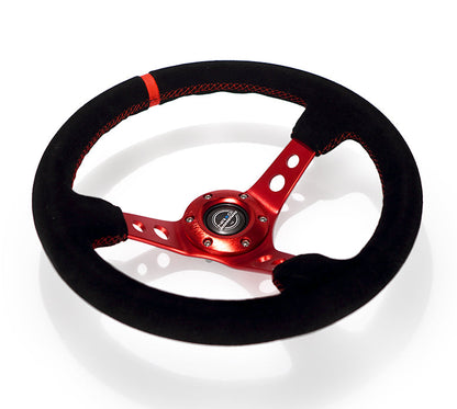 NRG 350MM 3" DEEP DISH WITH HOLES SUEDE