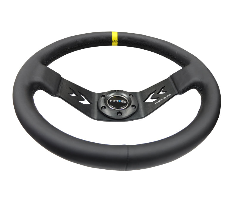 NRG 350MM TWO SPOKE STEERING WHEEL LEATHER