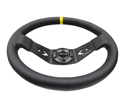 NRG 350MM TWO SPOKE STEERING WHEEL LEATHER