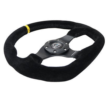 NRG FLAT BOTTOM STEERING WHEEL SUEDE