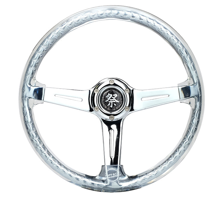 NRG MATSURI ACRYLIC STEERING WHEEL CHROME