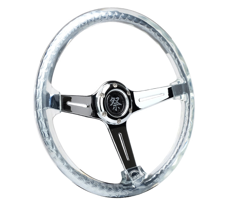 NRG MATSURI ACRYLIC STEERING WHEEL CHROME
