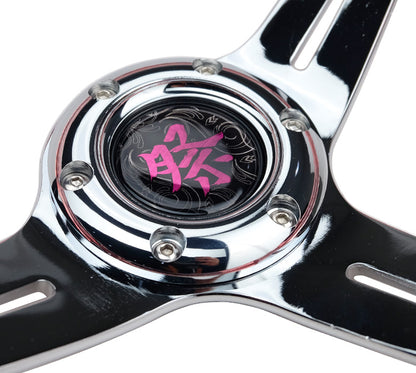 NRG MATSURI ACRYLIC STEERING WHEEL CHROME