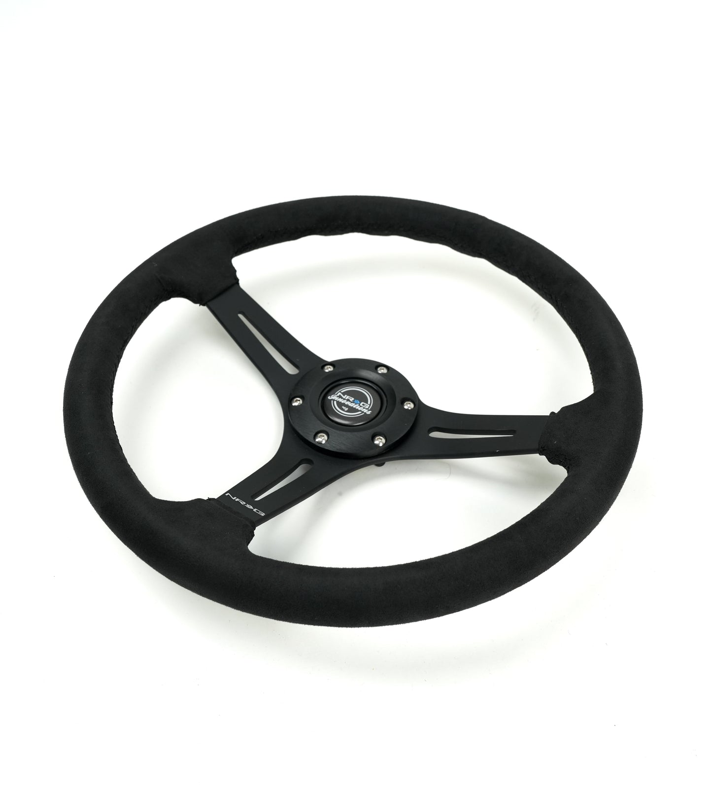 NRG 350MM 3" 2.5 DISH WITH SLITS ALCANTARA