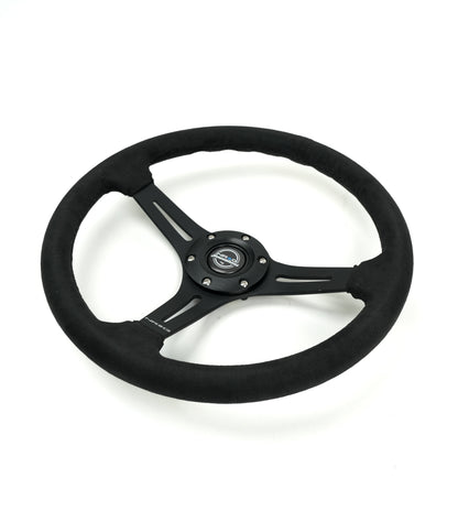 NRG 350MM 3" 2.5 DISH WITH SLITS ALCANTARA