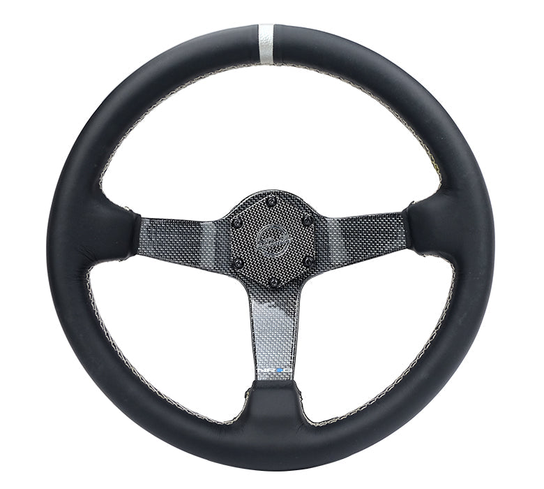 NRG CARBON FIBER COLORED STEERING WHEEL 350MM DEEP DISH