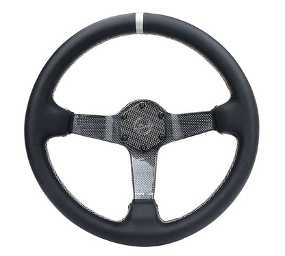 NRG CARBON FIBER COLORED STEERING WHEEL 350MM DEEP DISH