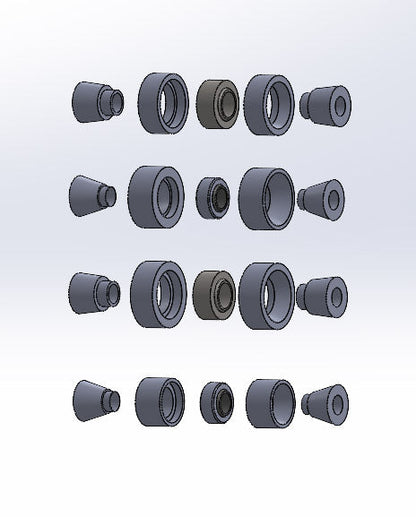 SPL Parts Rear Spherical Knuckle Bushing Kit - 2017-2020 Fiat 124 Spider (NF)