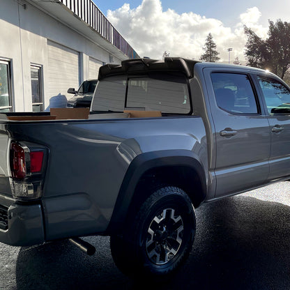 2016-2022 Toyota Tacoma Rear Roof Matte Black Truck Spoiler Wing Kit