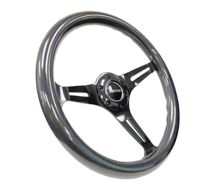 NRG 350MM 1.5" DEEP DISH WOOD GRAIN STEERING WHEEL
