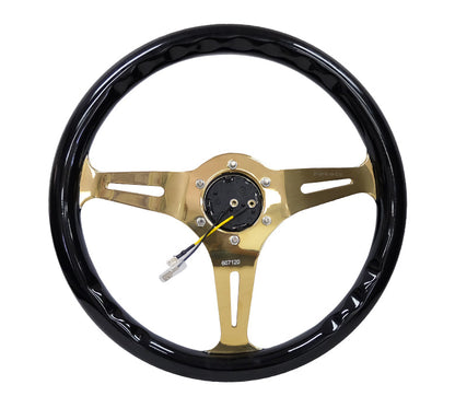 NRG 350MM 1.5" DEEP DISH WOOD GRAIN STEERING WHEEL
