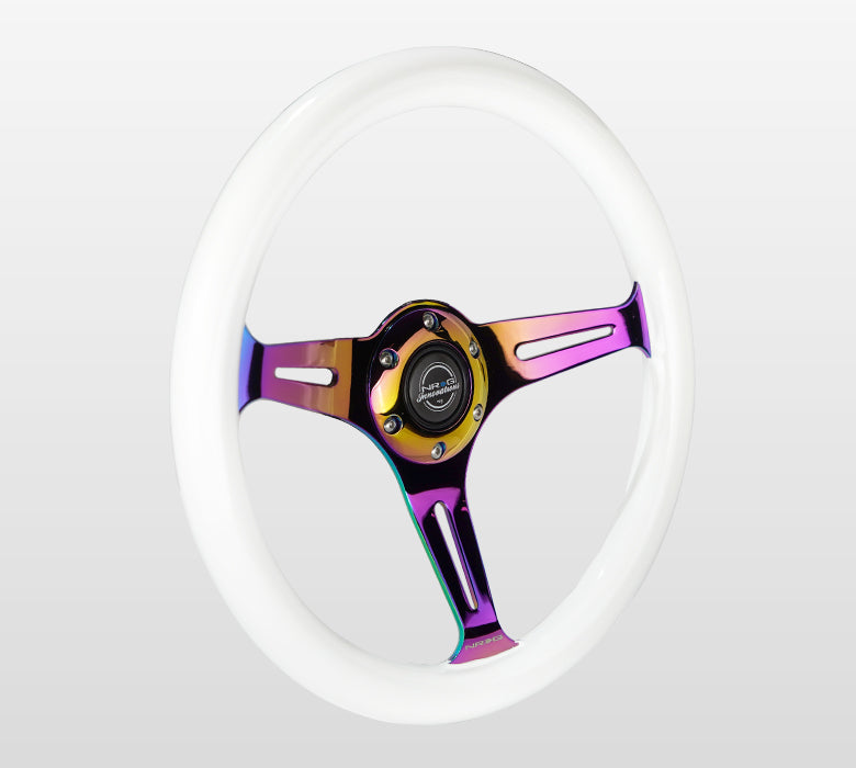 NRG 350MM 1.5" DEEP DISH WOOD GRAIN STEERING WHEEL