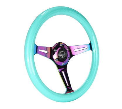 NRG 350MM 1.5" DEEP DISH WOOD GRAIN STEERING WHEEL