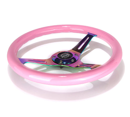 NRG 350MM 1.5" DEEP DISH WOOD GRAIN STEERING WHEEL