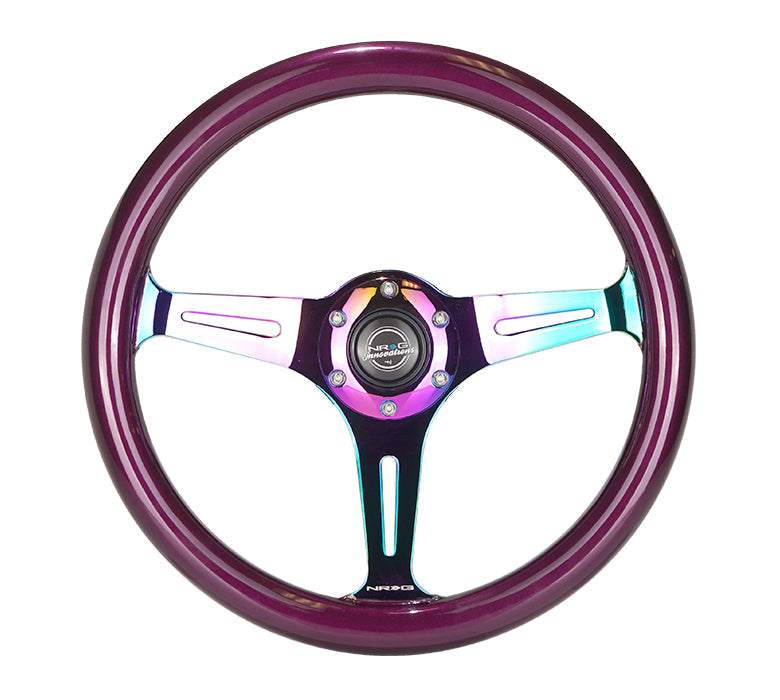 NRG 350MM 1.5" DEEP DISH WOOD GRAIN STEERING WHEEL